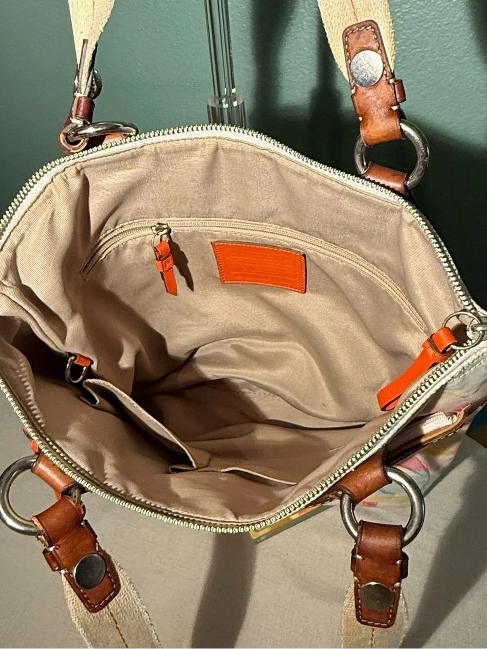 Coach 11756 Hamptons Weekend Watercolor Signature Tote Y2K Scribble Bag